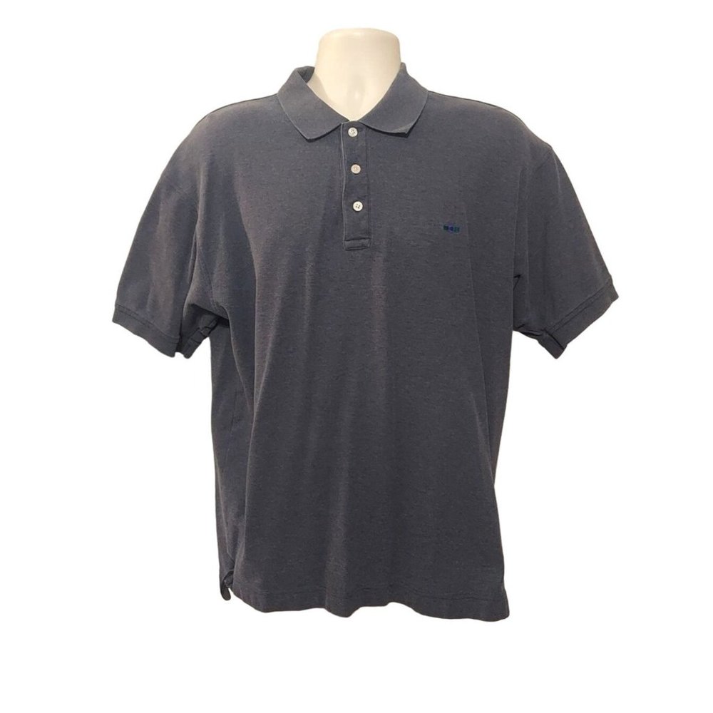 Alexander Julian Colours Polo Shirt XL Blue Gray Short Sleeves Collar Cotton